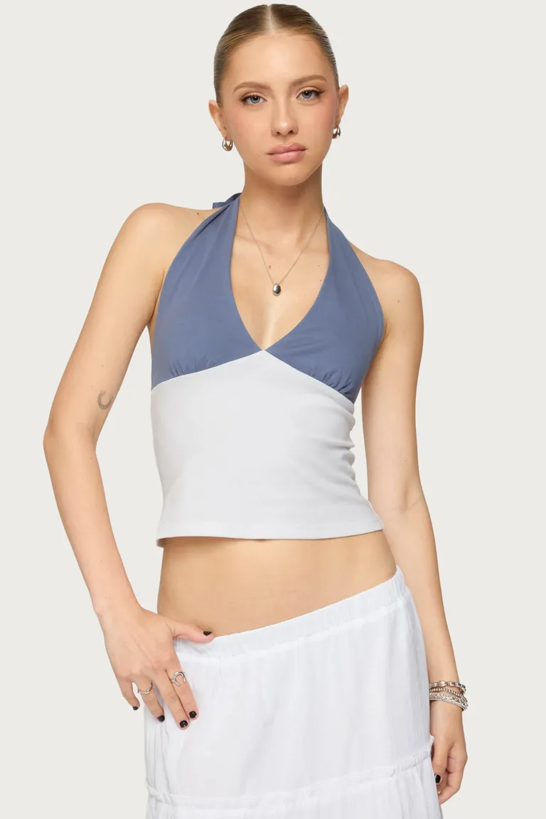 Top halter janna bloques color de Edikted en Tops para argentina