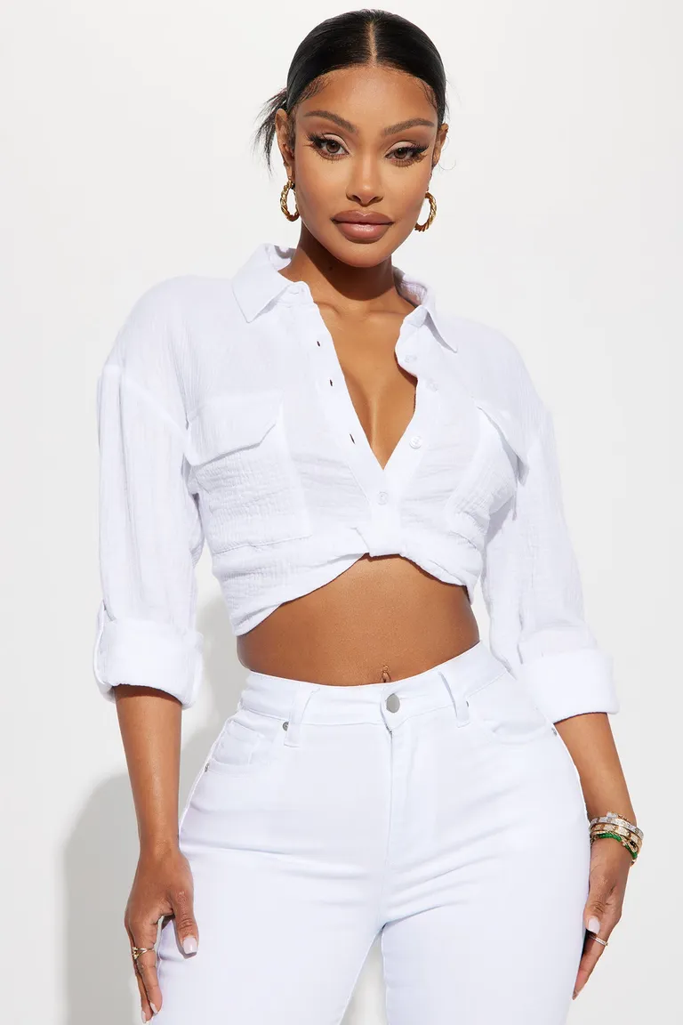 Camisa gasa anudada deja de Fashion Nova en Camisas para argentina