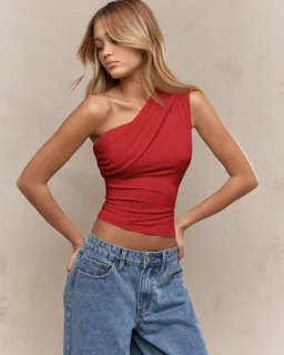Top asimétrico jersey fruncido de Missguided en Tops para argentina
