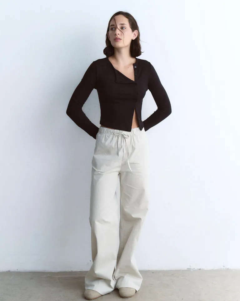 Pantalón ancho con cintura elástica y bolsillos en la espalda de Sky en Pantalones para argentina