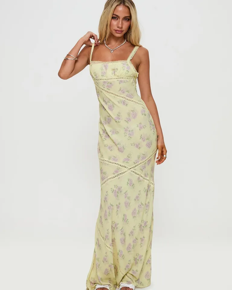 Maxi vestido encaje floral de Princess Polly en Vestidos para argentina