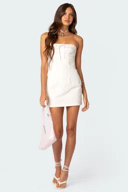 Mini vestido corset poplin de Edikted en Vestidos para argentina