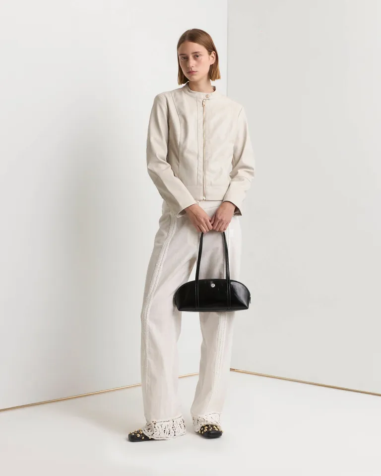 Pantalón de corte recto y cintura elástica con detalles sofisticados de Prüne en Pantalones para argentina