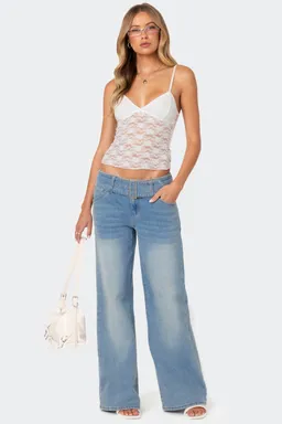Musculosa eira encaje transparente de Edikted en Tops para argentina