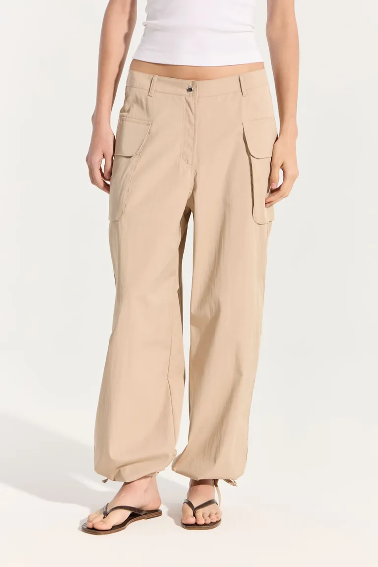 Pantalón cargo de piernas anchas con diseño de bolsillos y ajuste regulable de Portsaid en Pantalones para argentina