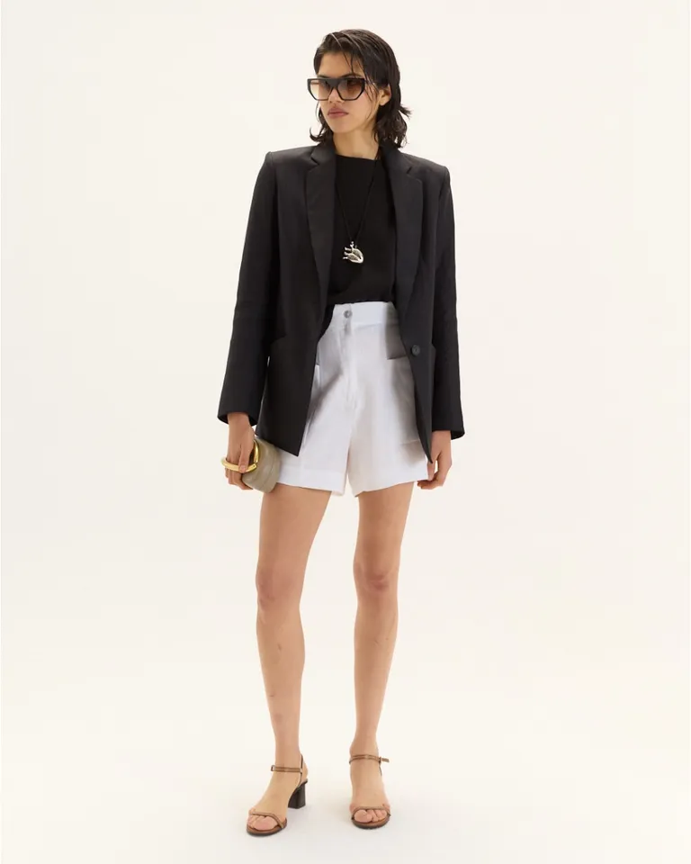 Blazer negro de corte regular con cierre sencillo y bolsillos funcionales de Blue Sheep en Blazers para argentina