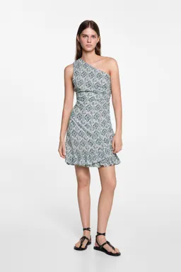 Vestido asimétrico estampado de Mango Teen en Vestidos para argentina