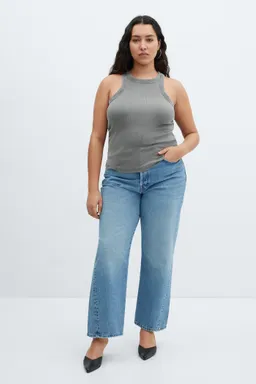 Top lavado canalé algodón de Mango en Tops para argentina