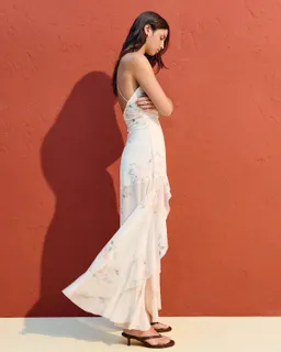 Vestido midi asimétrico tul de Bershka en Vestidos para argentina