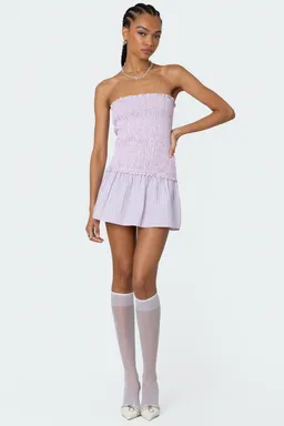 Mini vestido rayado strapless de Edikted en Vestidos para argentina