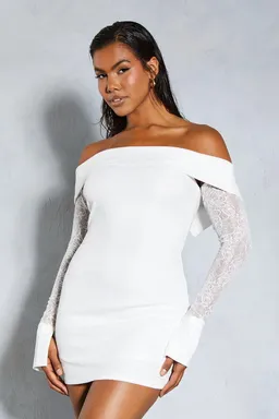 Minivestido ajustado encaje bardot de Misspap en Vestidos para argentina