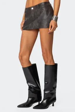 Mini falda short cuero sintético de Edikted en Shorts para argentina