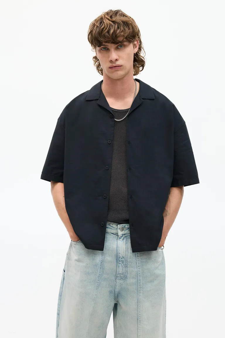 Camisa manga corta popelín de Pull&Bear en Camisas para argentina