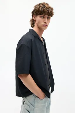 Camisa manga corta popelín de Pull&Bear en Camisas para argentina