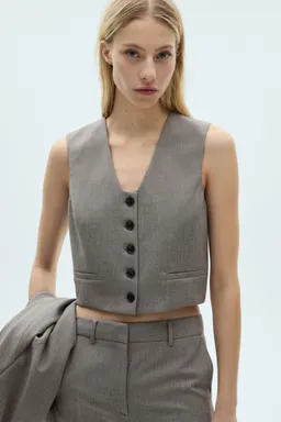Chaleco traje crop de Mango en Chalecos para argentina