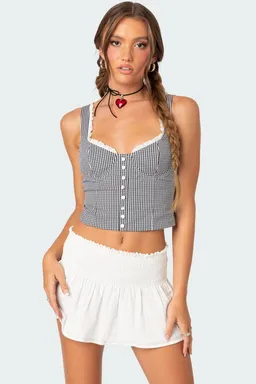 Corset estampado con cordones de Edikted en Tops para argentina
