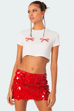 Remera bordada lazo corta de Edikted en Tops para argentina