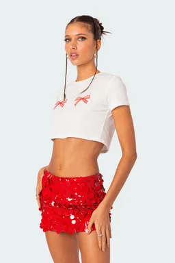Remera bordada lazo corta de Edikted en Tops para argentina
