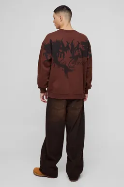 Jeans baggy rígidos teñidos marrón de Boohooman en Pantalones para argentina