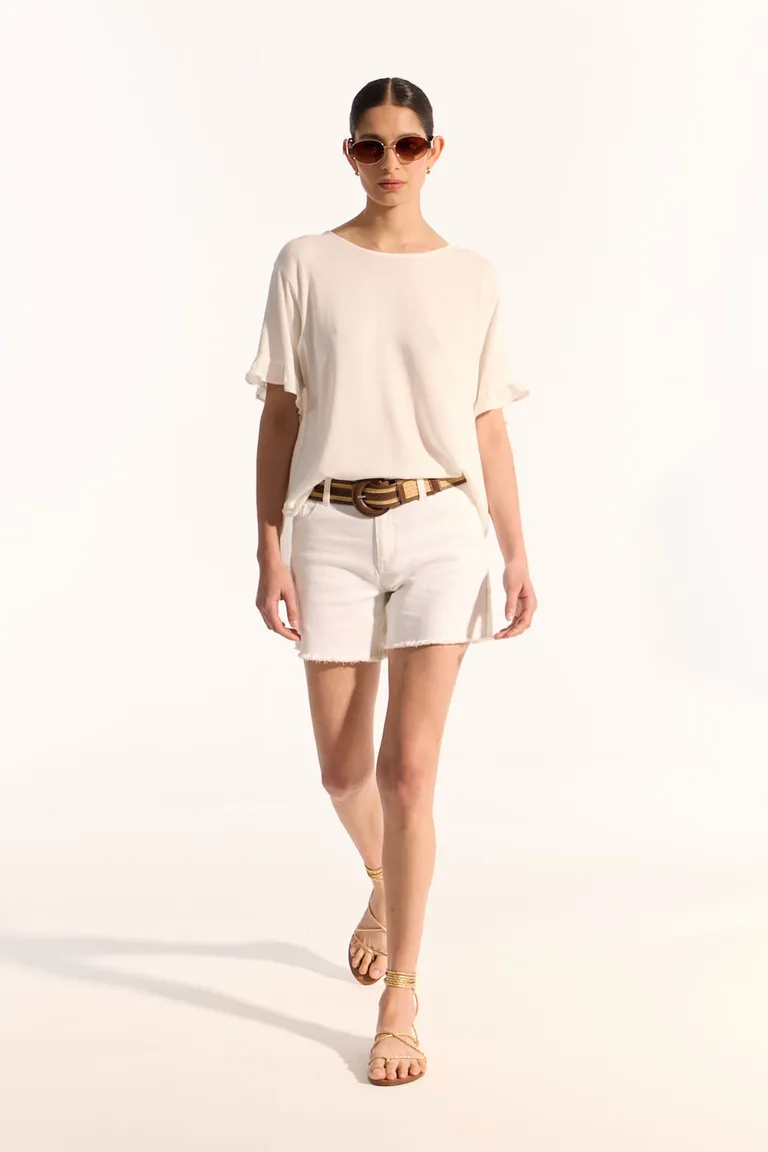 Top holgado con volados, un básico esencial para el verano de Portsaid en Tops para argentina