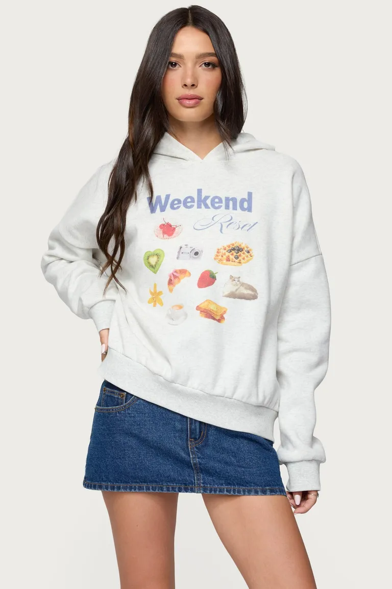 Buzo capucha weekend reset de Edikted en Buzos y Sweaters para argentina
