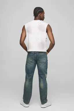 Jeans straight rotos vintage de Boohooman en Pantalones para argentina