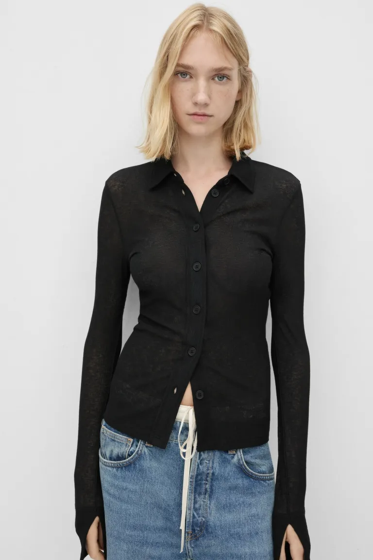 Camisa entallada manga larga de Mango en Camisas para argentina