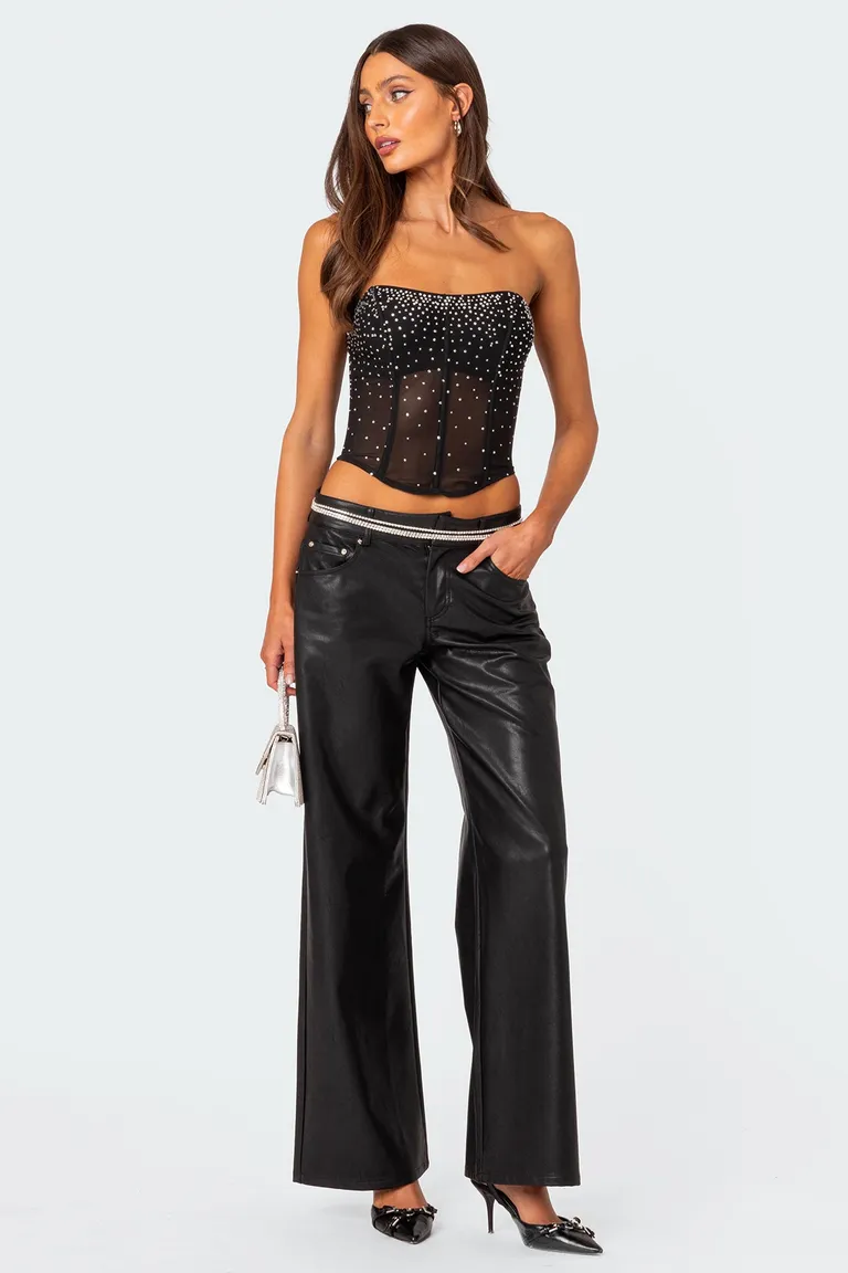 Corset transparente con estrás de Edikted en Tops para argentina