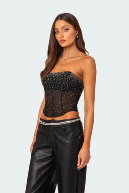 Corset transparente con estrás de Edikted en Tops para argentina