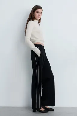 Pantalón jogger rayas contraste de Mango en Pantalones para argentina