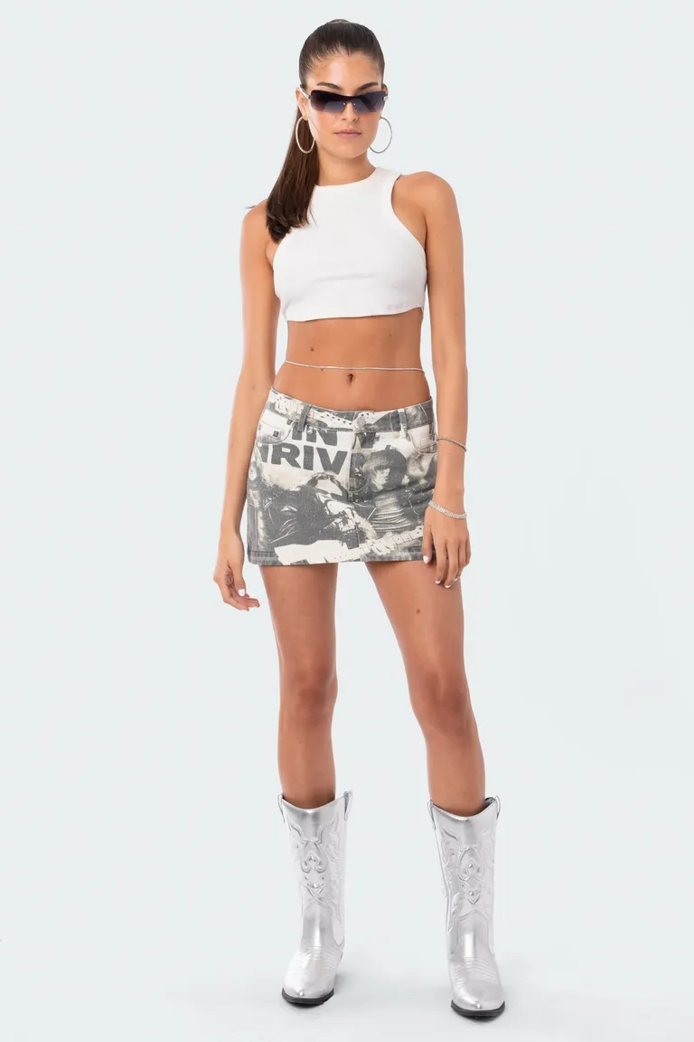 Falda denim rock lavada de Edikted en Faldas para argentina
