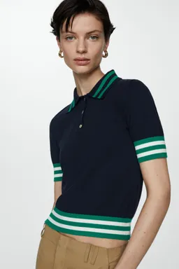 Sweater tejido cuello polo de Mango en Remeras para argentina