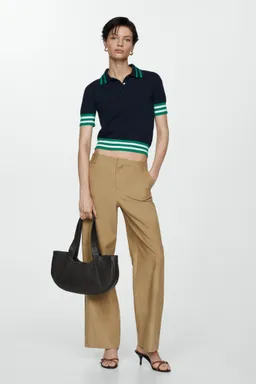 Sweater tejido cuello polo de Mango en Remeras para argentina