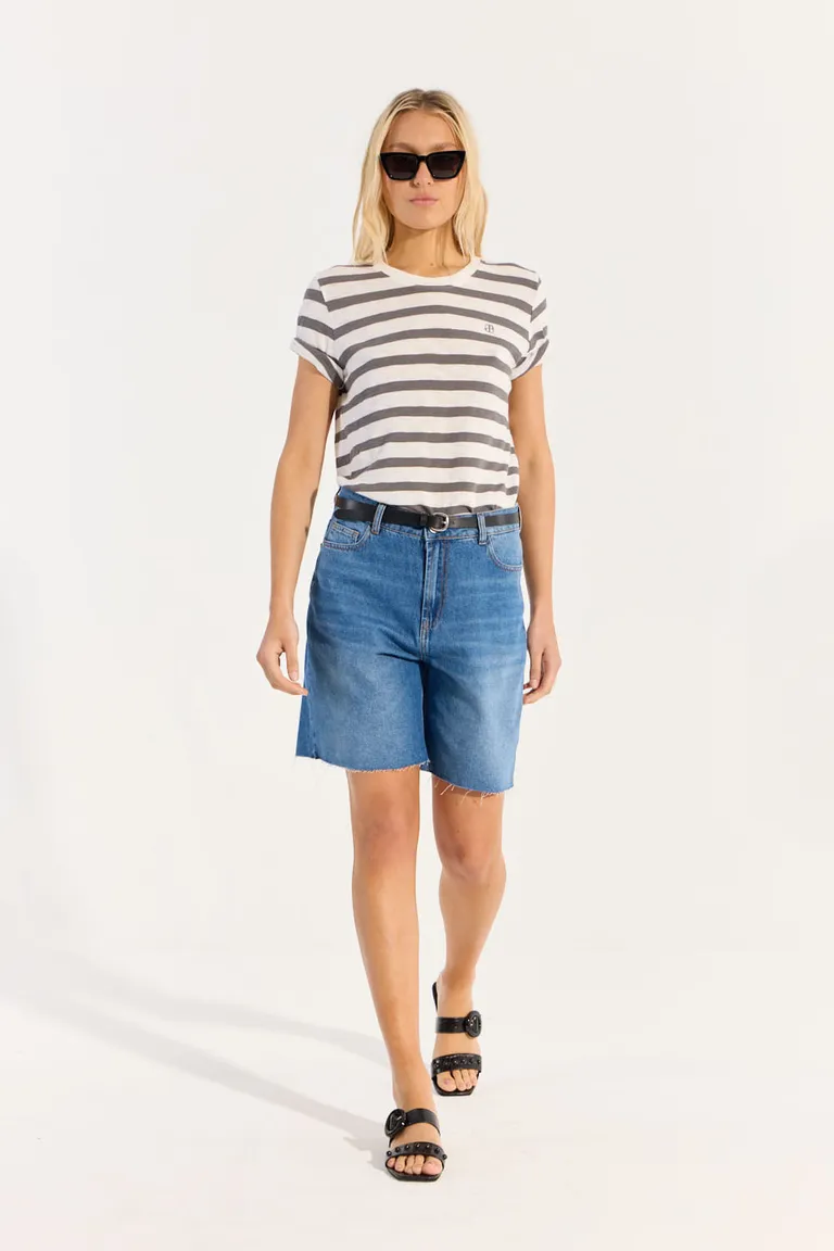 Shorts de jean azul de corte holgado para un look casual y cómodo de Portsaid en Shorts para argentina