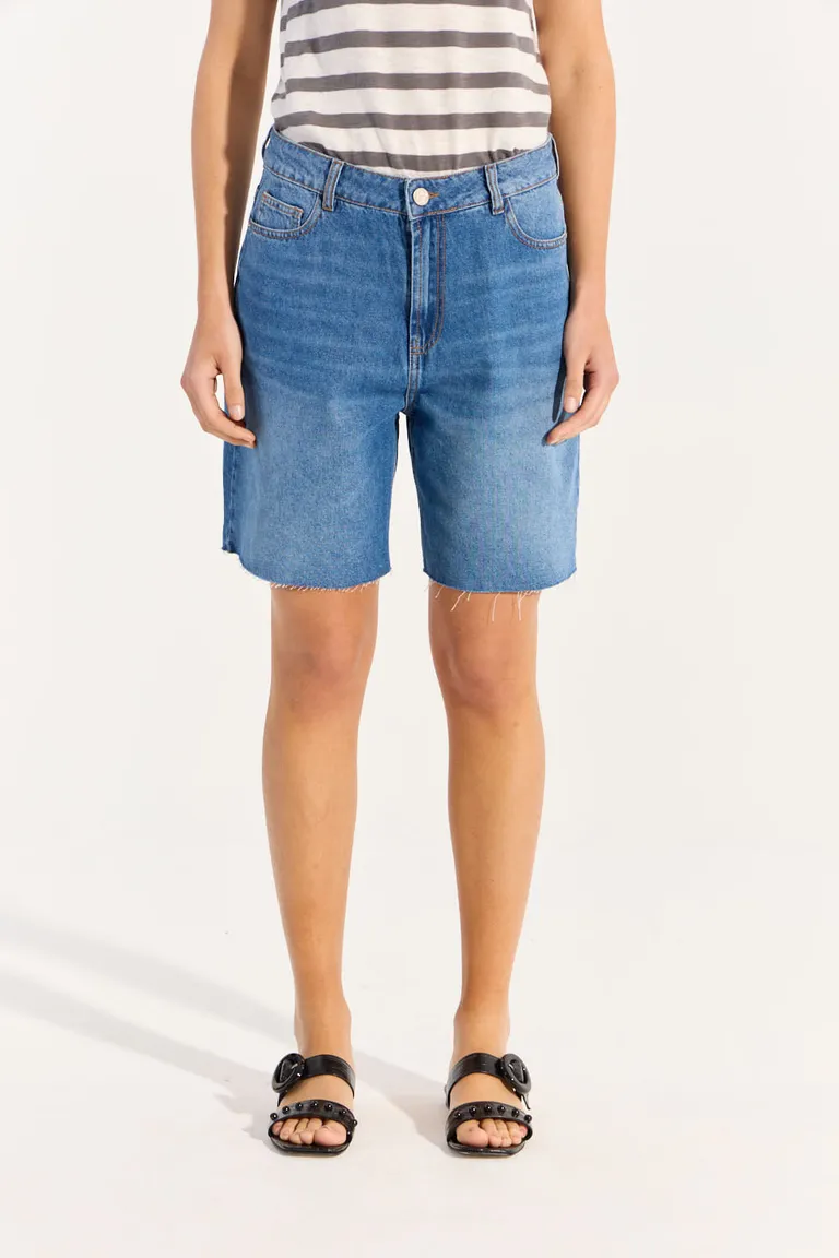 Shorts de jean azul de corte holgado para un look casual y cómodo de Portsaid en Shorts para argentina