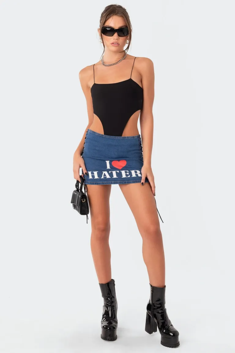 Body acanalado cavado camilla de Edikted en Bodies para argentina