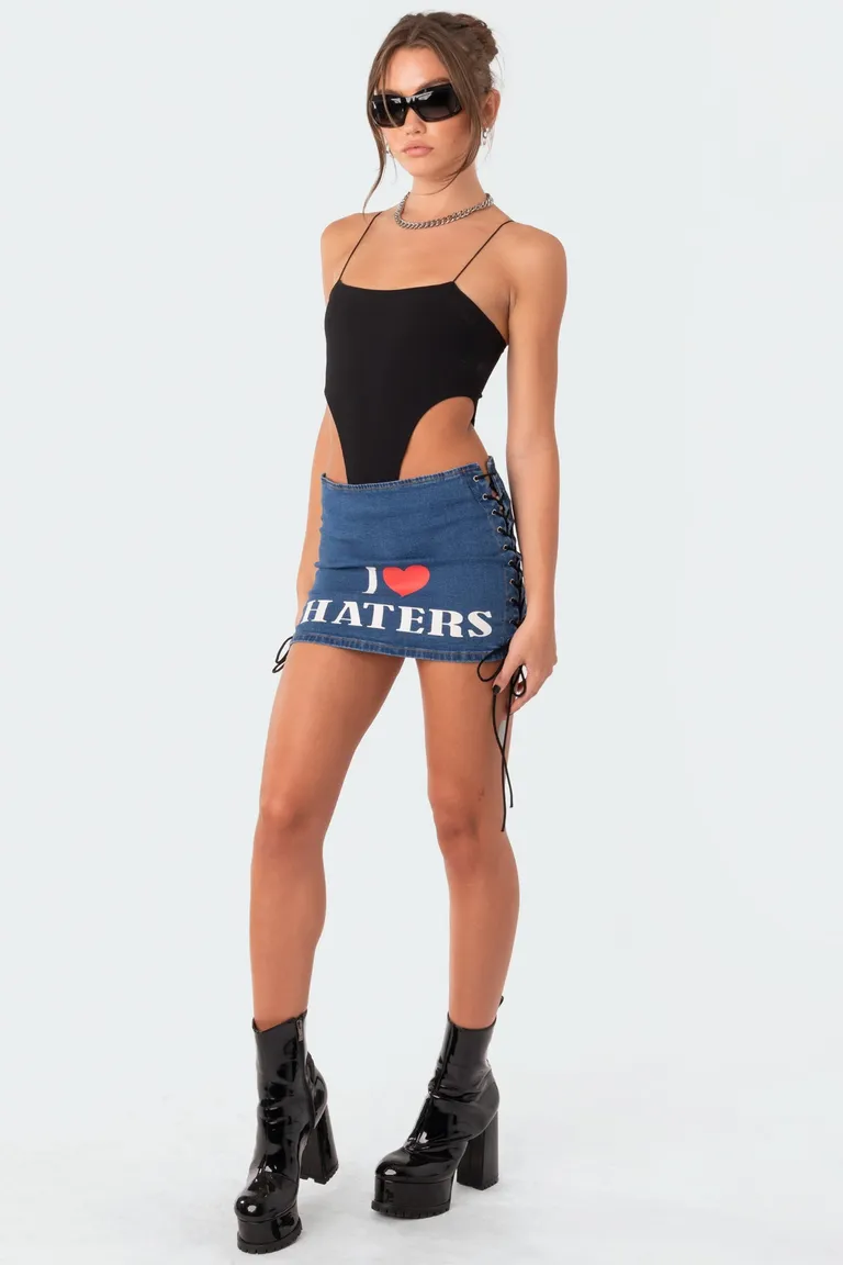 Body acanalado cavado camilla de Edikted en Bodies para argentina