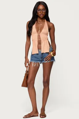Short denim frayed vintage de Edikted en Shorts para argentina