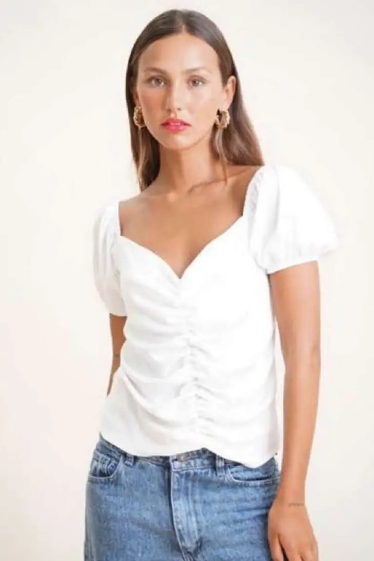 Blusa Frunce Drapiado de Hesed en Blusas para argentina