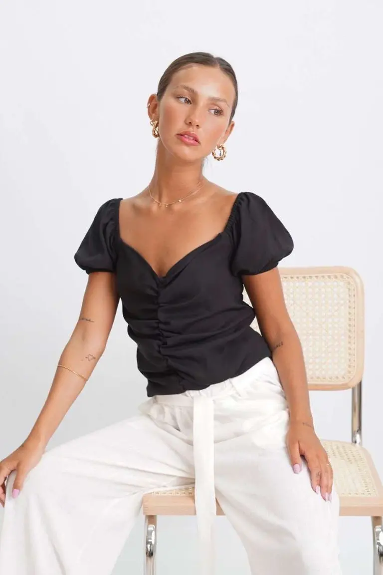 Blusa Frunce Drapiado de Hesed en Blusas para argentina