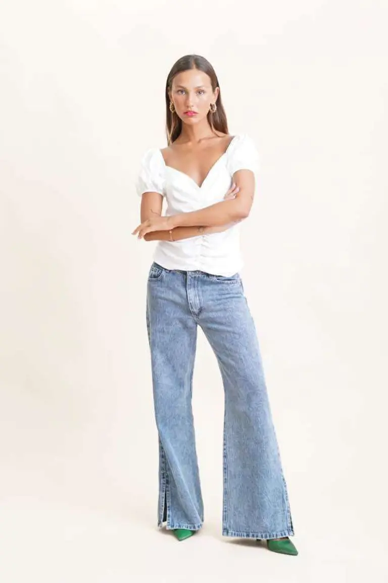 Blusa Frunce Drapiado de Hesed en Blusas para argentina