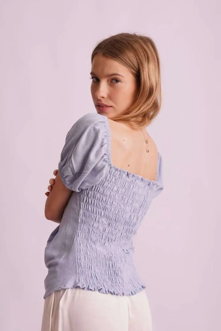 Blusa Frunce Drapiado de Hesed en Blusas para argentina