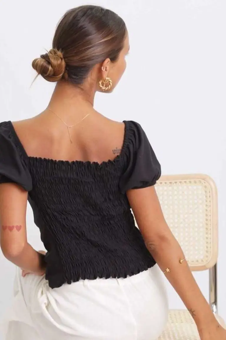 Blusa Frunce Drapiado de Hesed en Blusas para argentina