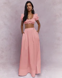 Conjunto crop top pollera de Missguided en Faldas para argentina