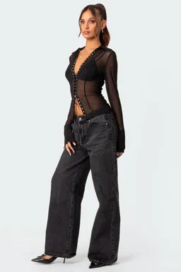 Top malla transparente cordones de Edikted en Tops para argentina