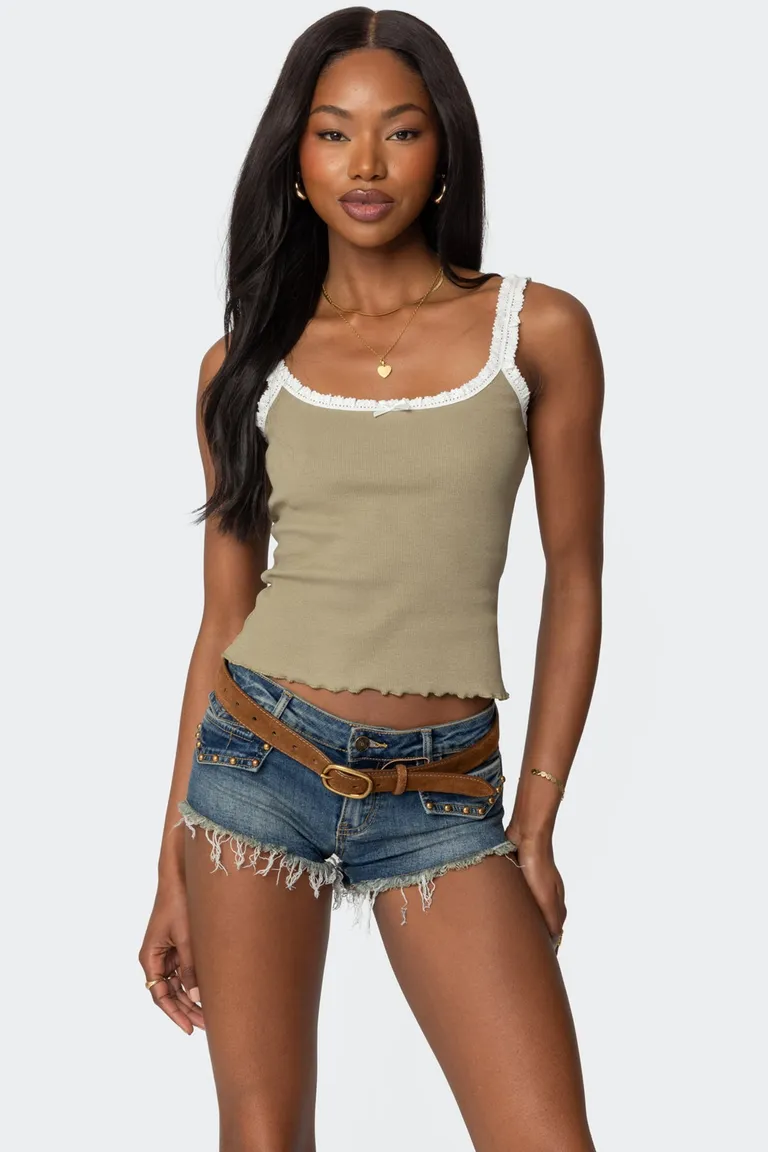 Musculosa teagan acanalada de Edikted en Tops para argentina