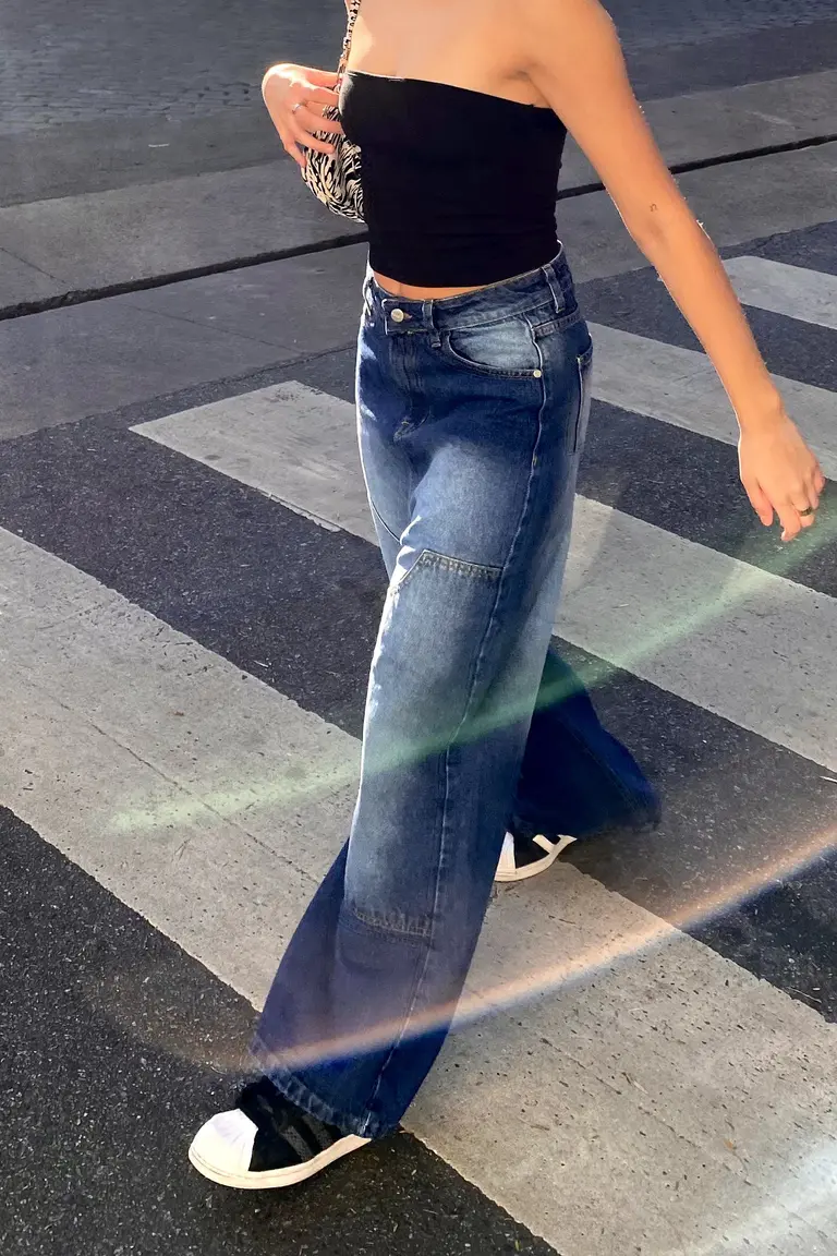 Pantalón Ancho Azul de Daze en Pantalones para argentina