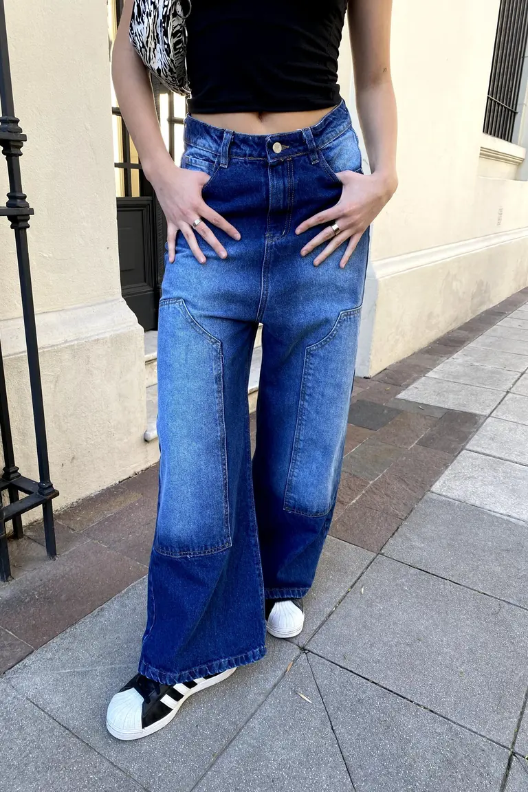 Pantalón Ancho Azul de Daze en Pantalones para argentina
