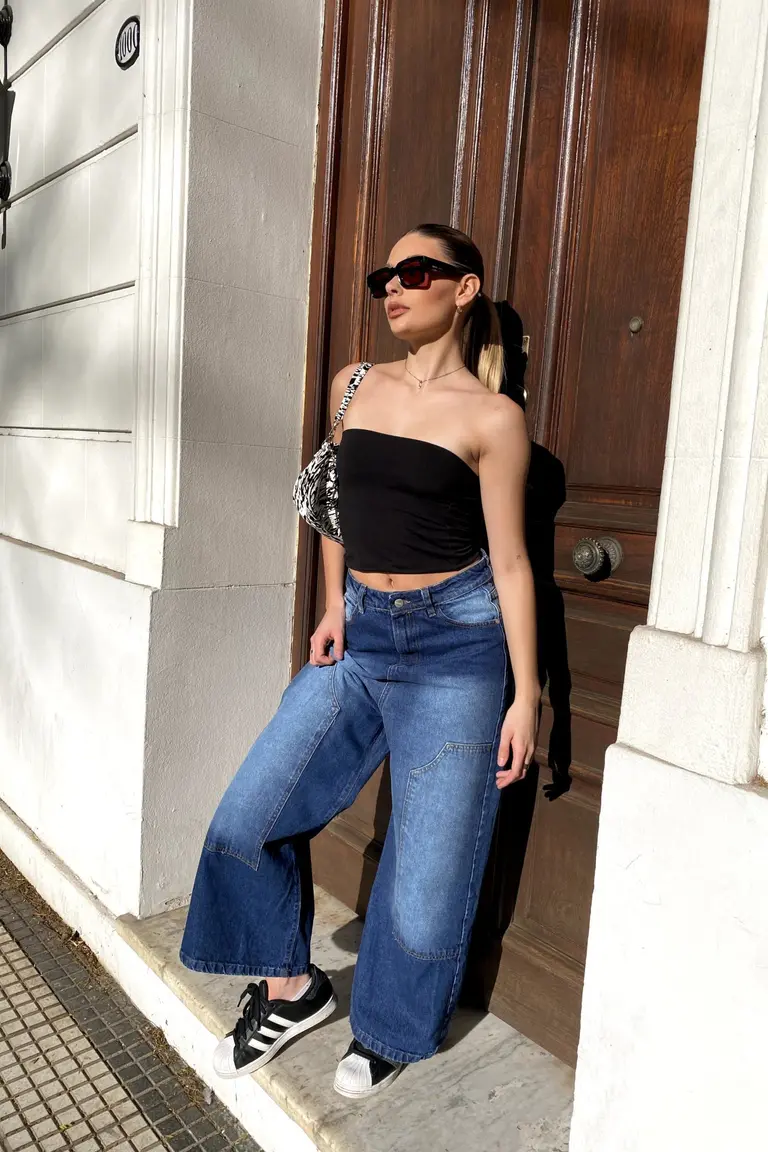 Pantalón Ancho Azul de Daze en Pantalones para argentina