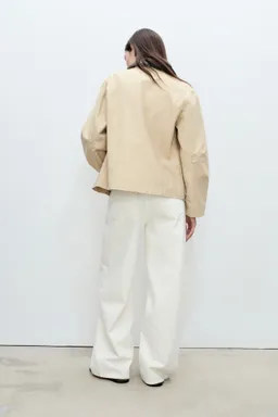 Chaqueta algodón cuello contraste de Mango en Chaquetas para argentina